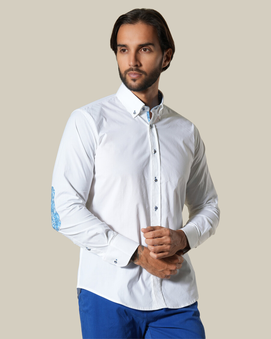 camisa lisa de manga larga
