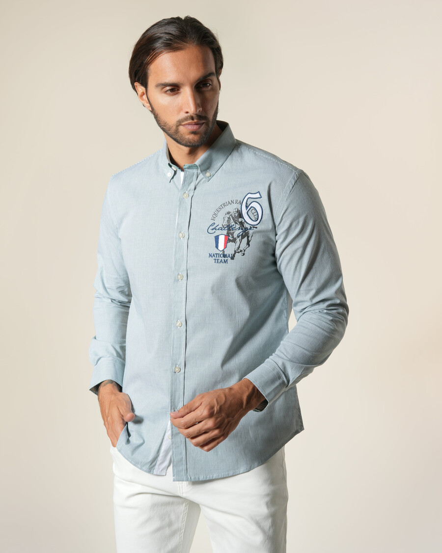 camisa de manga larga a rayas