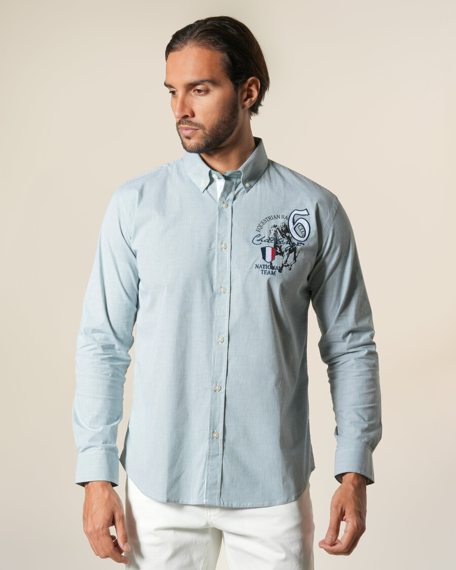 camisa de manga larga a rayas