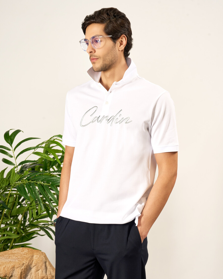 camiseta polo de algodón mercerizado piqué