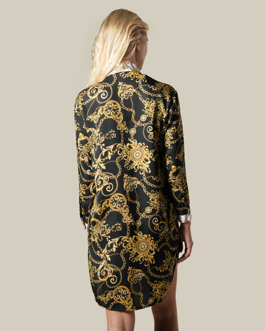 camisa con estampado de cadena barroca