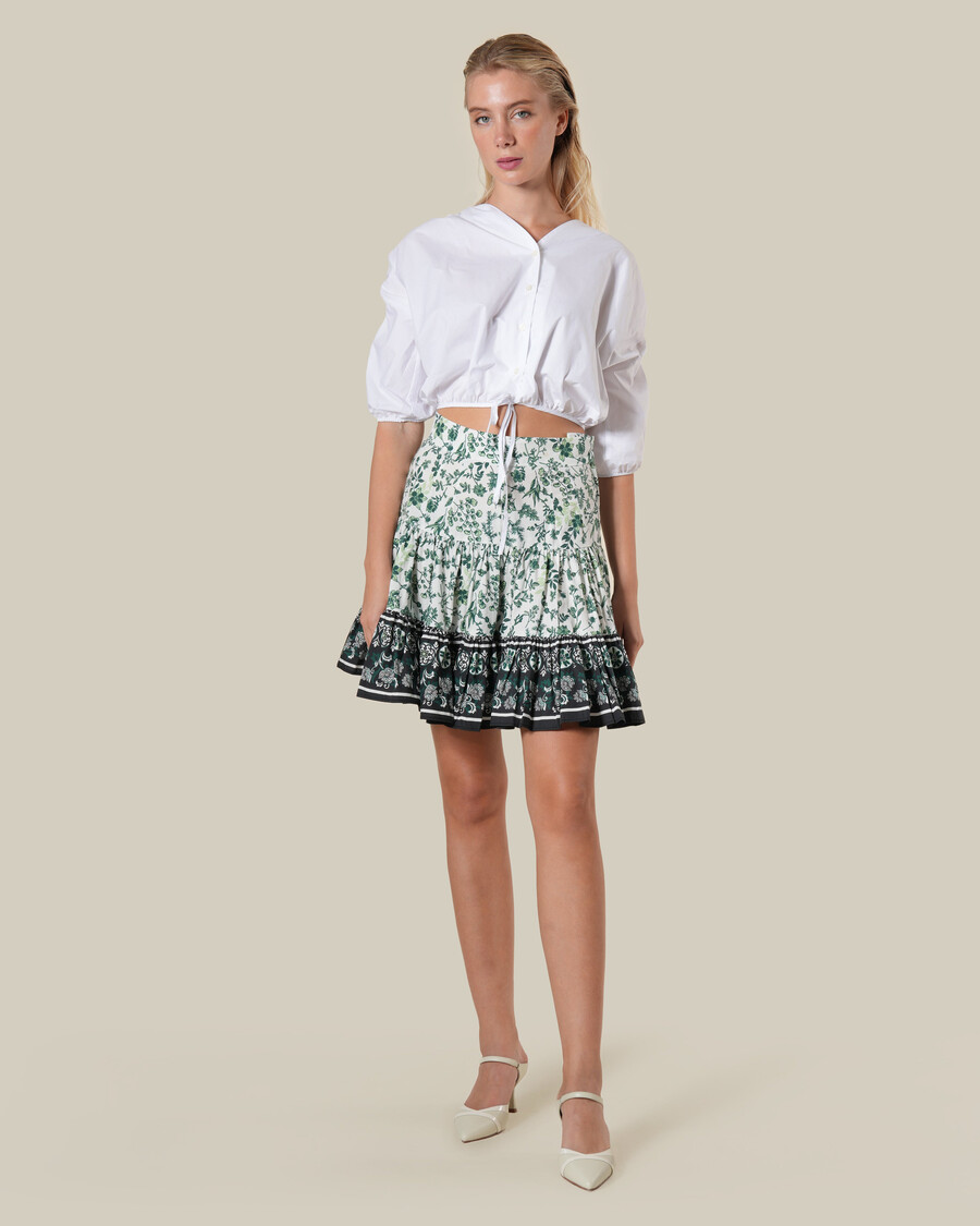 top de algodón blanco con cordón