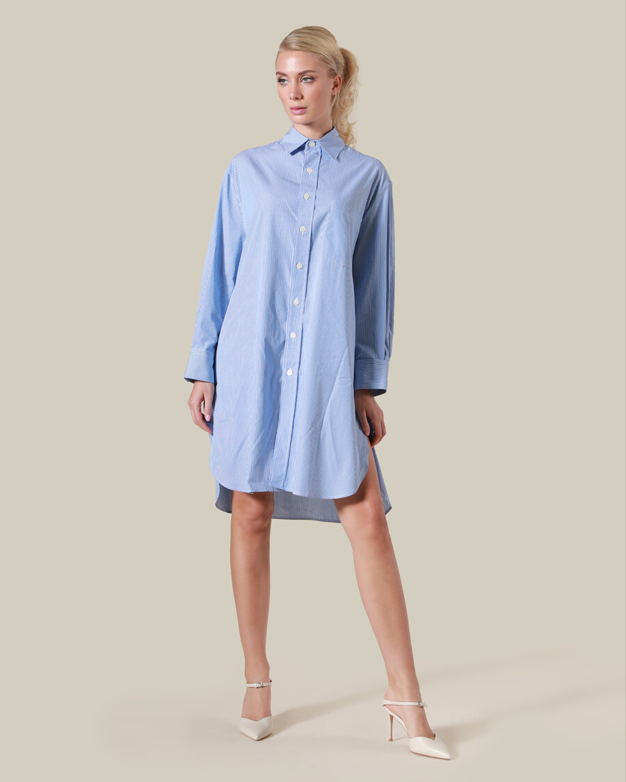 camisa de algodón oversize a rayas