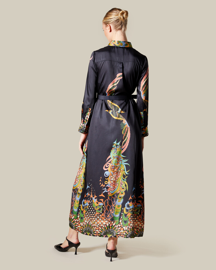 vestido camisero estampado fantástico