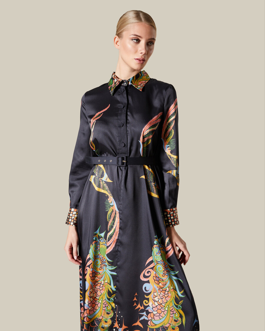 vestido camisero estampado fantástico